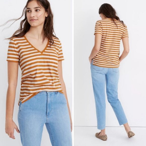 Madewell Tops - NWT Madewell Whisper Cotton V-Neck Pocket Tee